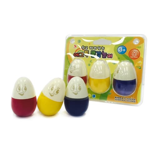 Eggtok  vivid 3color _ watercolor painting material for kids